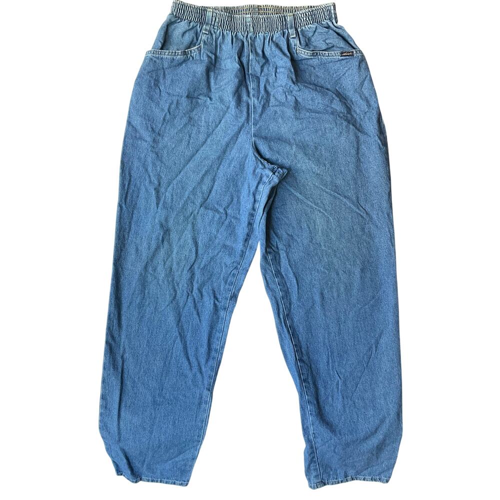 Chic Women Minimalist Denim Boyfriend Jeans size 14 US, Blue